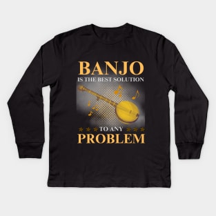 Banjo lovers Kids Long Sleeve T-Shirt